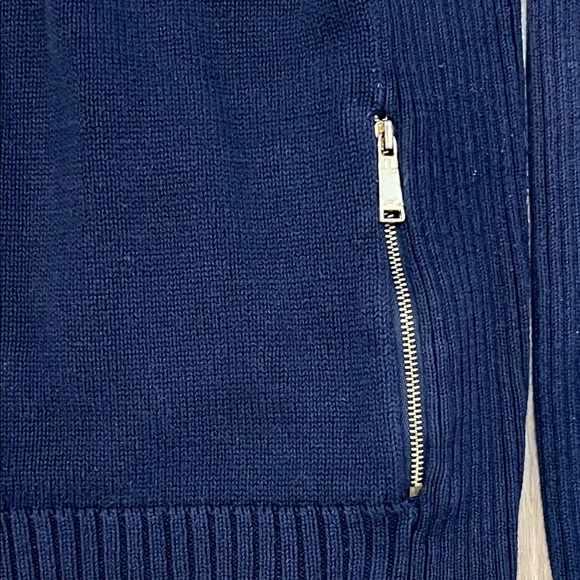 Lauren Ralph Lauren Navy Zip-Up Sweater - Picture 5 of 7
